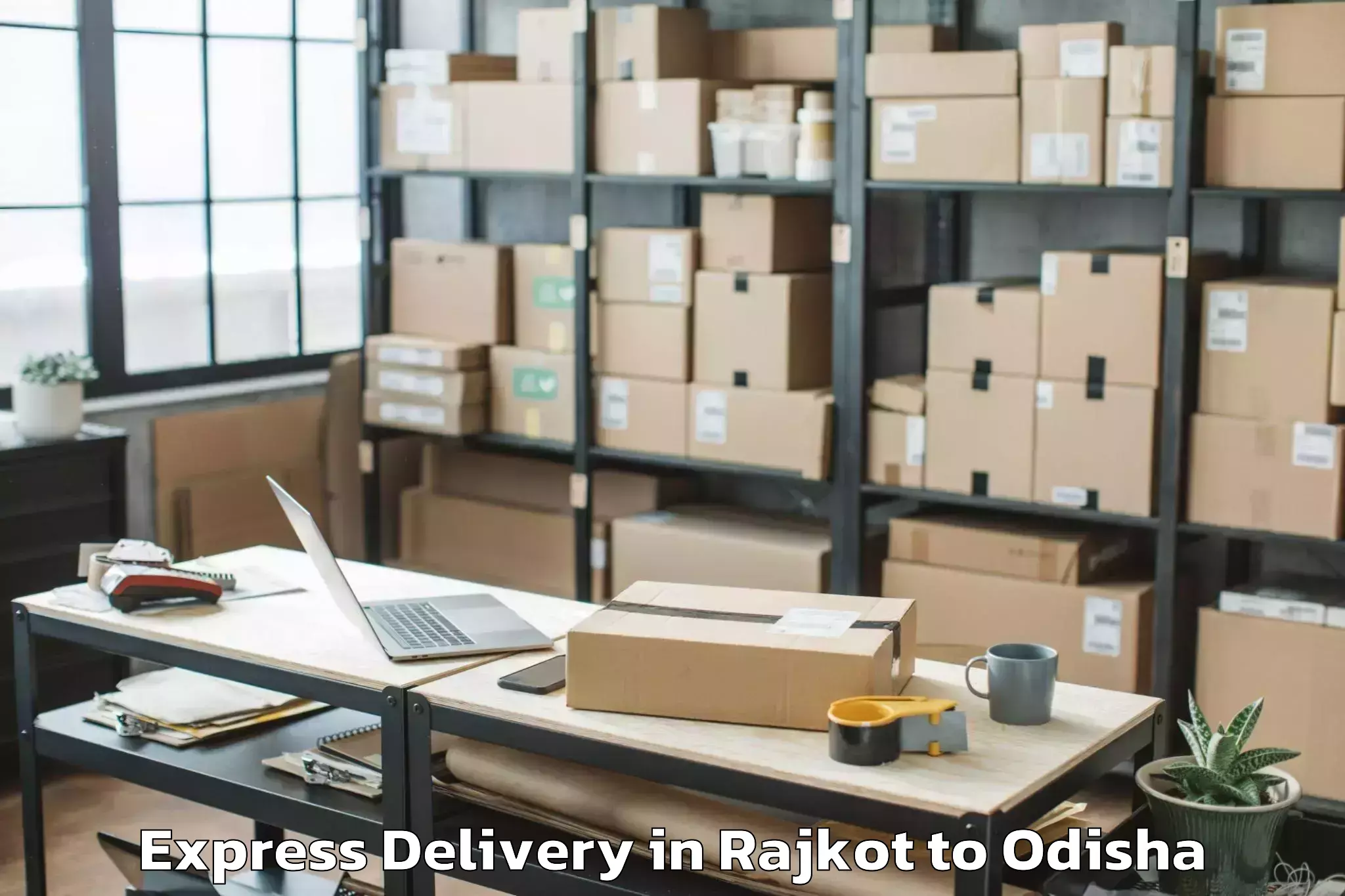 Leading Rajkot to Karanjia Express Delivery Provider